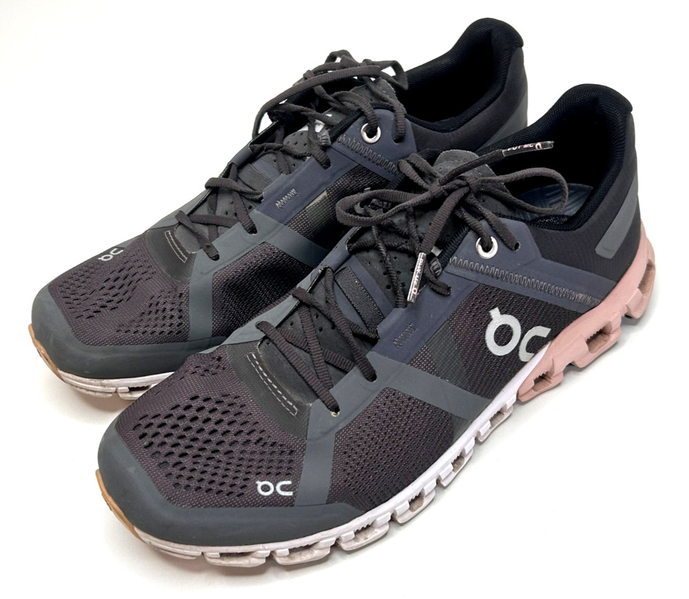 ON Women's Cloudflow Running Shoes, Rock/Rose, US W 8, UK 6